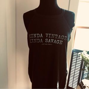 Gray tank kinda vintage kinda savage large stretch
